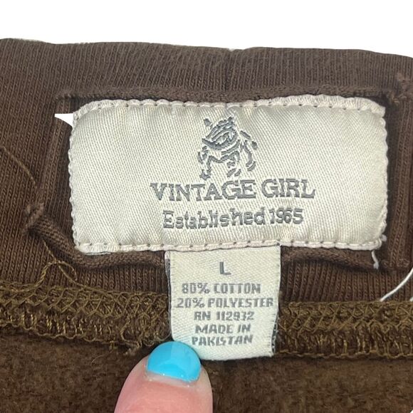 Vintage Girl Knit Shorts Large Panama City FL Y2K Graphic Drawstring Casual Pant - Picture 8 of 9